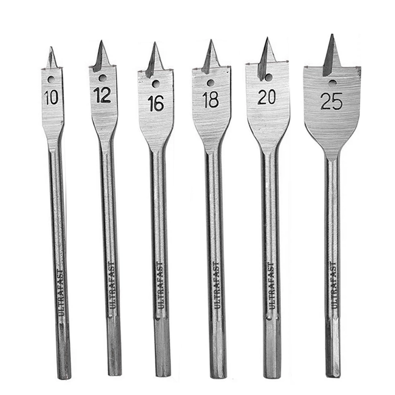 WOOD FLAT BITS SET 6 PCS